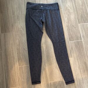 Lululemon Athletica Black Patterned Leggings